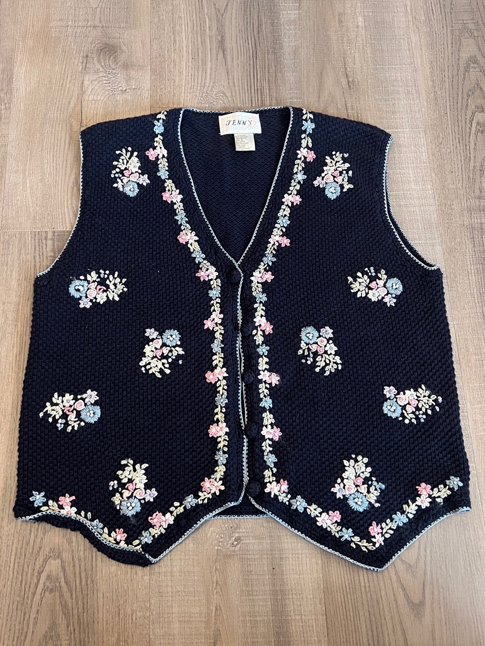 Vintage Jenny Knit Floral Vest